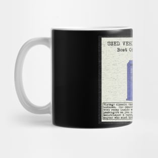 Funny Blue Time Machine Ad Mug